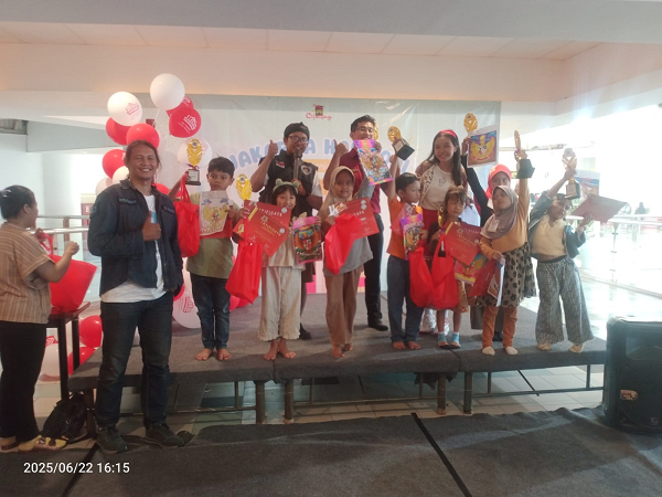 Mal Cijantung  Gelar Lomba Mewarnai, Meriahkan Harlah Pancasila Bersama Double Management Comminty