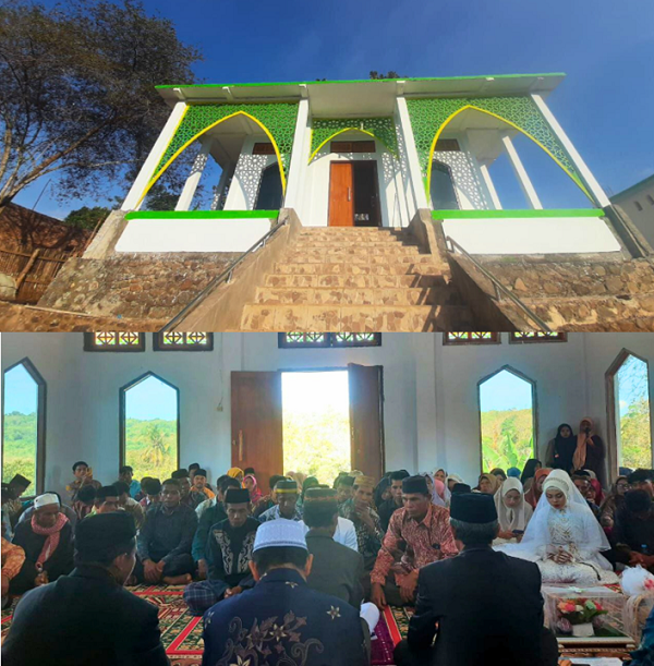 Gotong Royong Warga dan Insan Bumi Mandiri Bangun Masjid Pertama di Desa Kanca