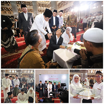 Peaceful Muharam Kemenag, 100 Pasangan Ikut Nikah Massal di Masjid Istiqlal