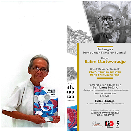  Pameran Ilustrasi karya Salim M untuk Buku Cerita Anak karya Sitor Situmorang