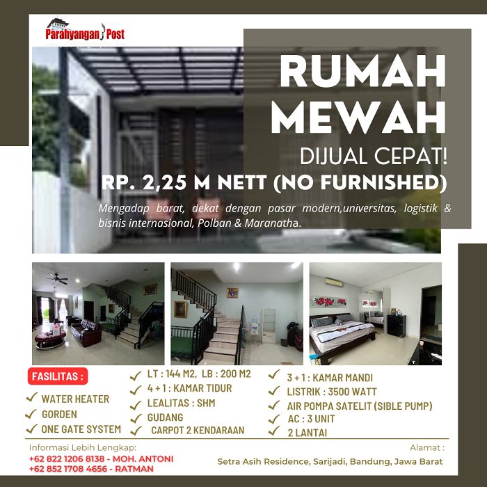 RUMAH MEWAH DIJUAL CEPAT 