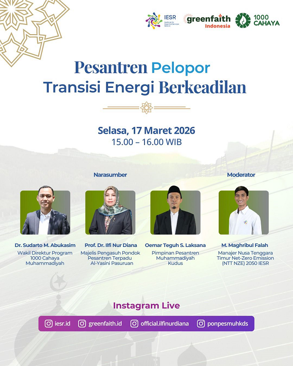Pesantren Didorong Jadi Pelopor Transisi Energi Berkeadilan Berbasis Nilai Keagamaan