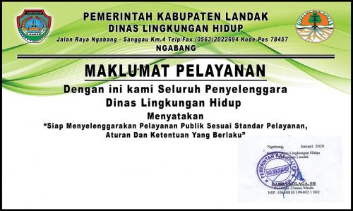 Maklumat Pelayanan DLH Kabupaten Anambas